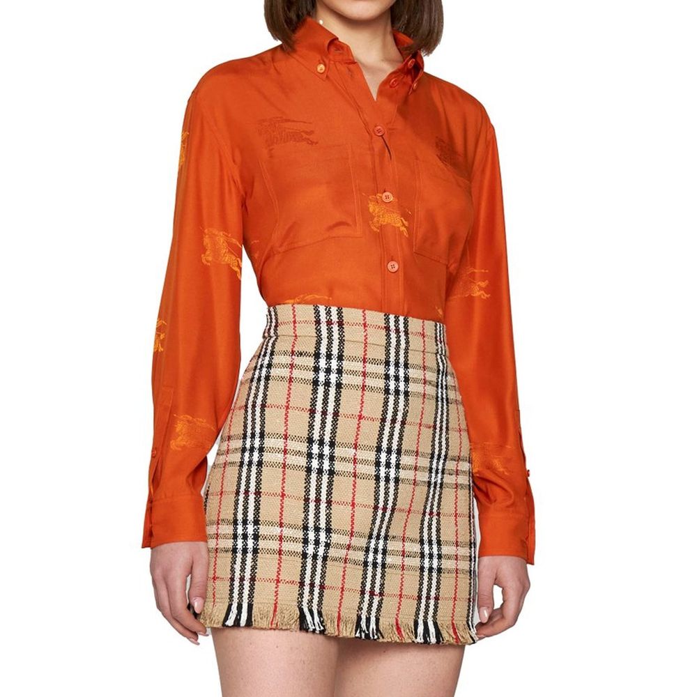 Minissaia com estampa vintage Burberry