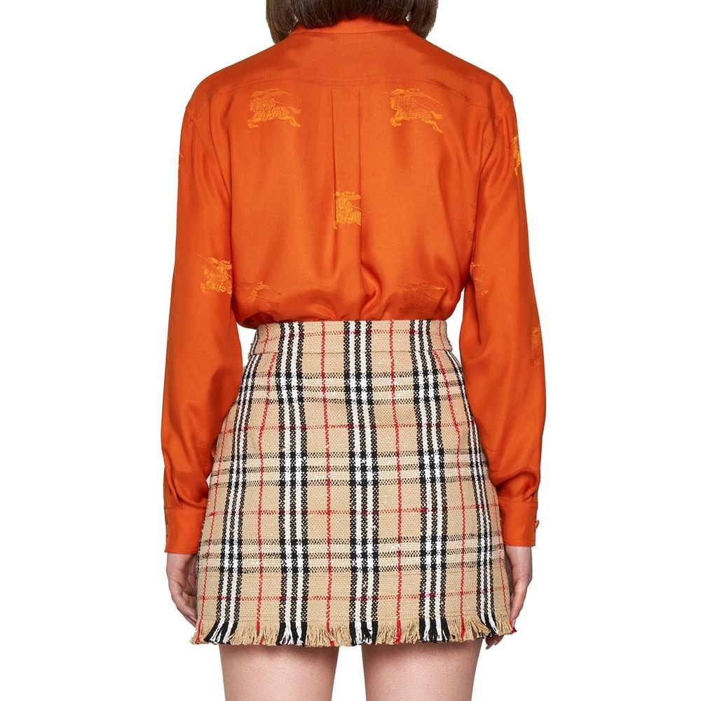 Minissaia com estampa vintage Burberry