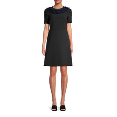 Vestido Fendi de malha com gola de vison
