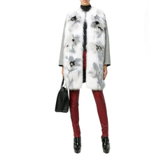 Casaco de cashmere com acabamento em pele Fendi