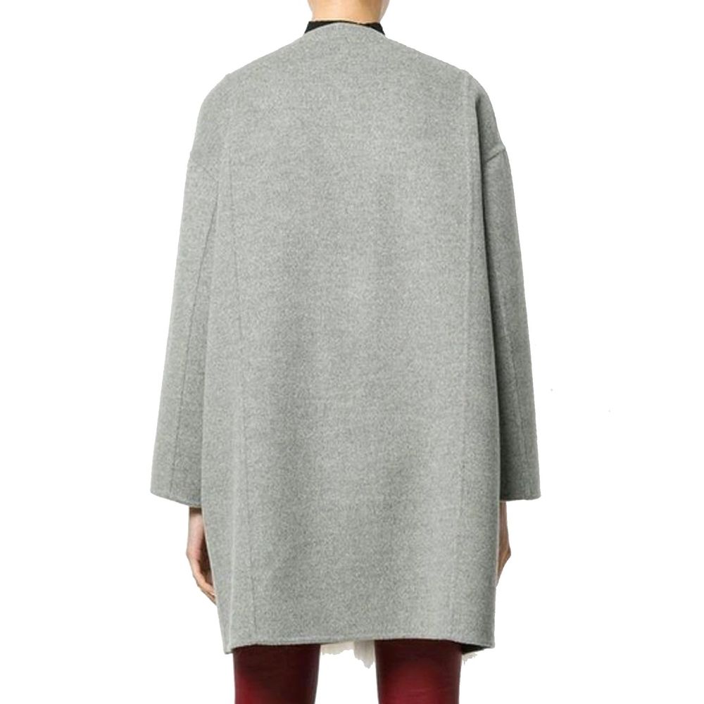 Casaco de cashmere com acabamento em pele Fendi