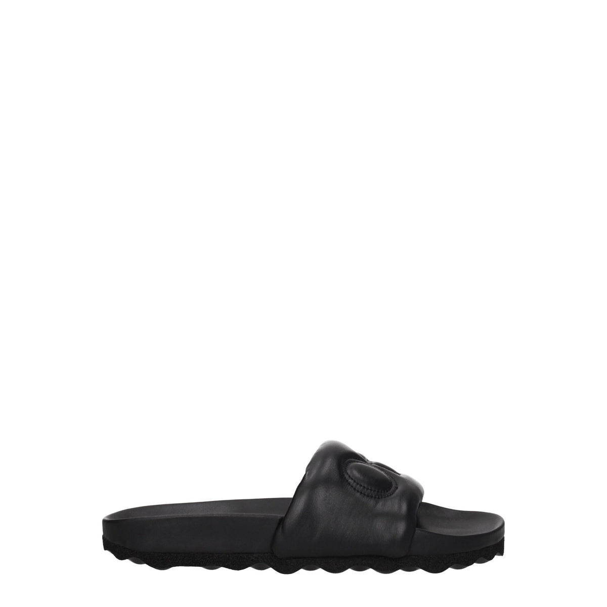 Off-White Black Leather Slipper