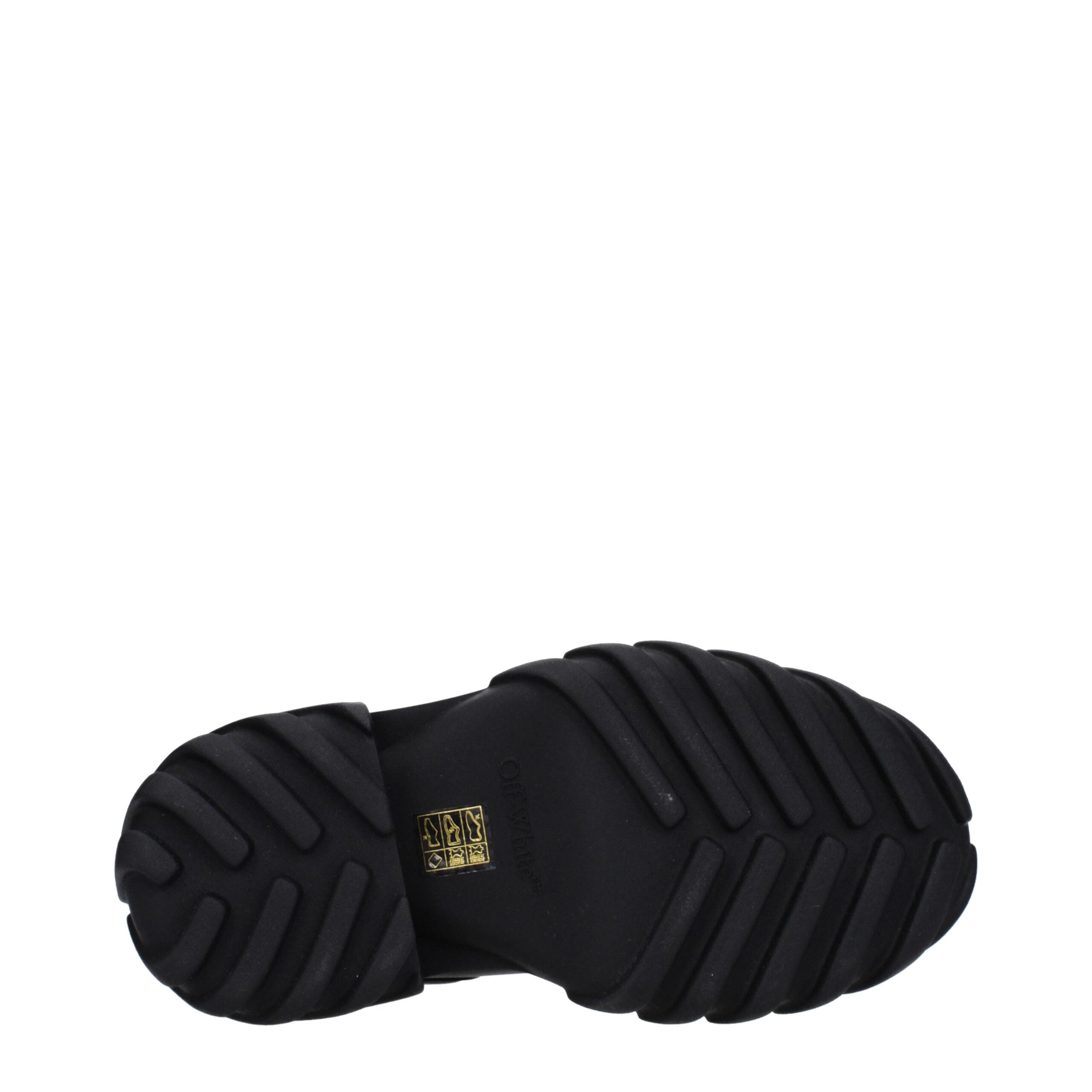 Off-White Black Leather Ankle