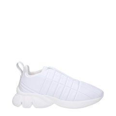 Burberry White Leather Sneakers