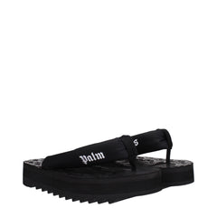 Palm Angels Black Fabric Flip-Flop Sandal