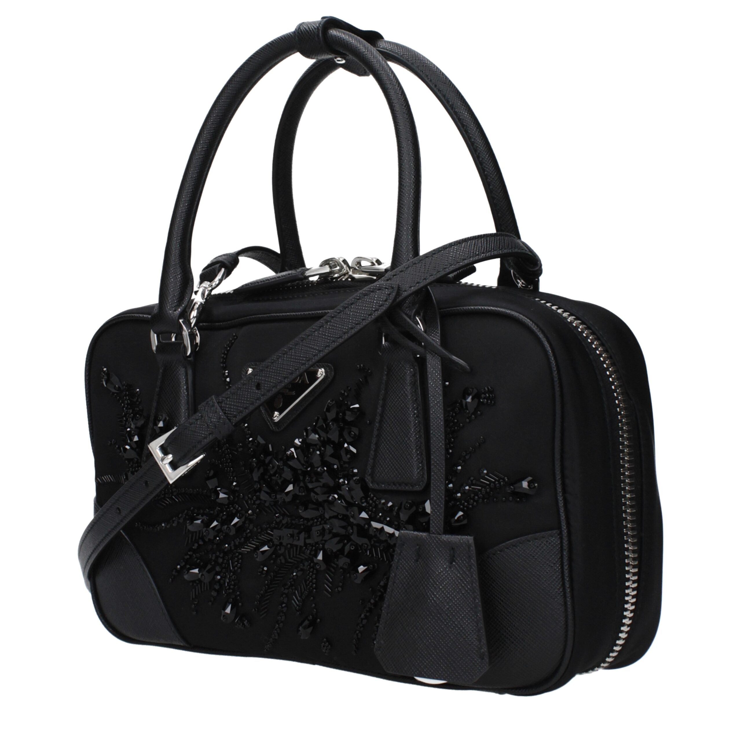 Prada Black Fabric Handbag