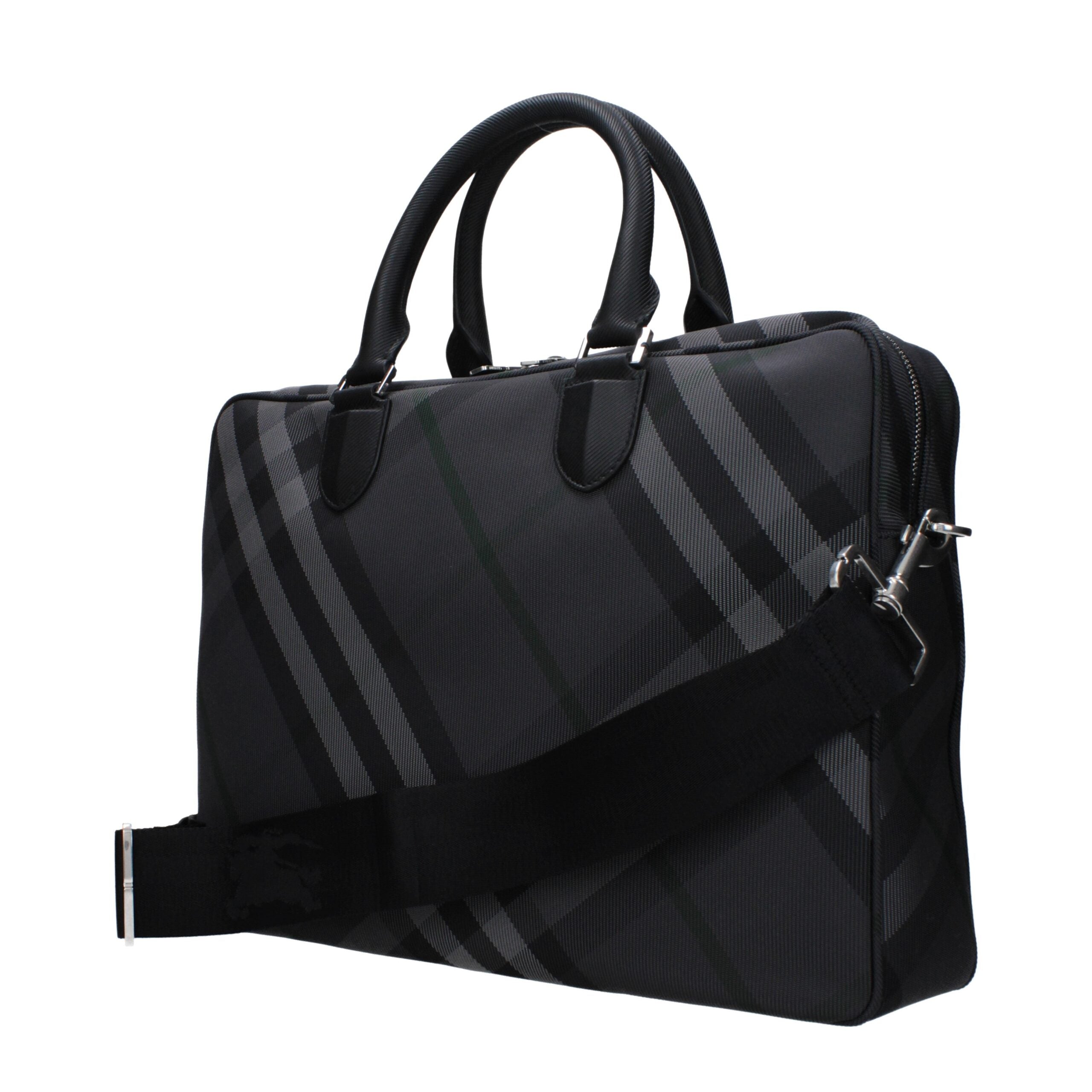 Burberry Gray Fabric Business &Amp; Laptop Bag