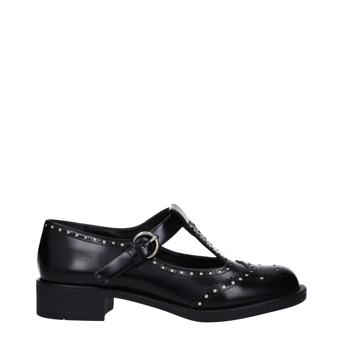 Miu Miu Black Leather Oxfords And Derby