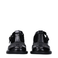 Miu Miu Black Leather Oxfords And Derby