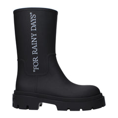 Off-White Black Cotton Ankle