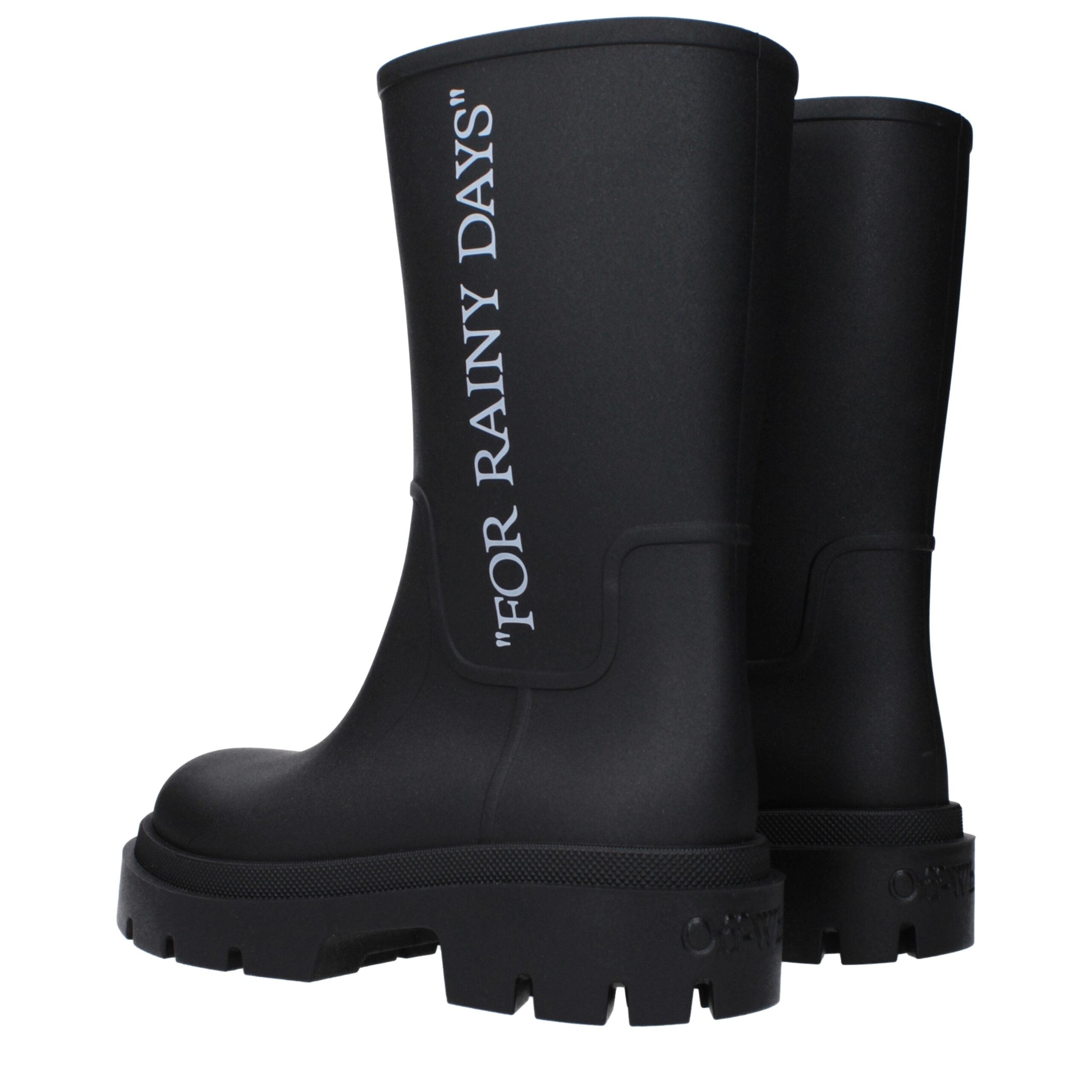Off-White Black Cotton Ankle