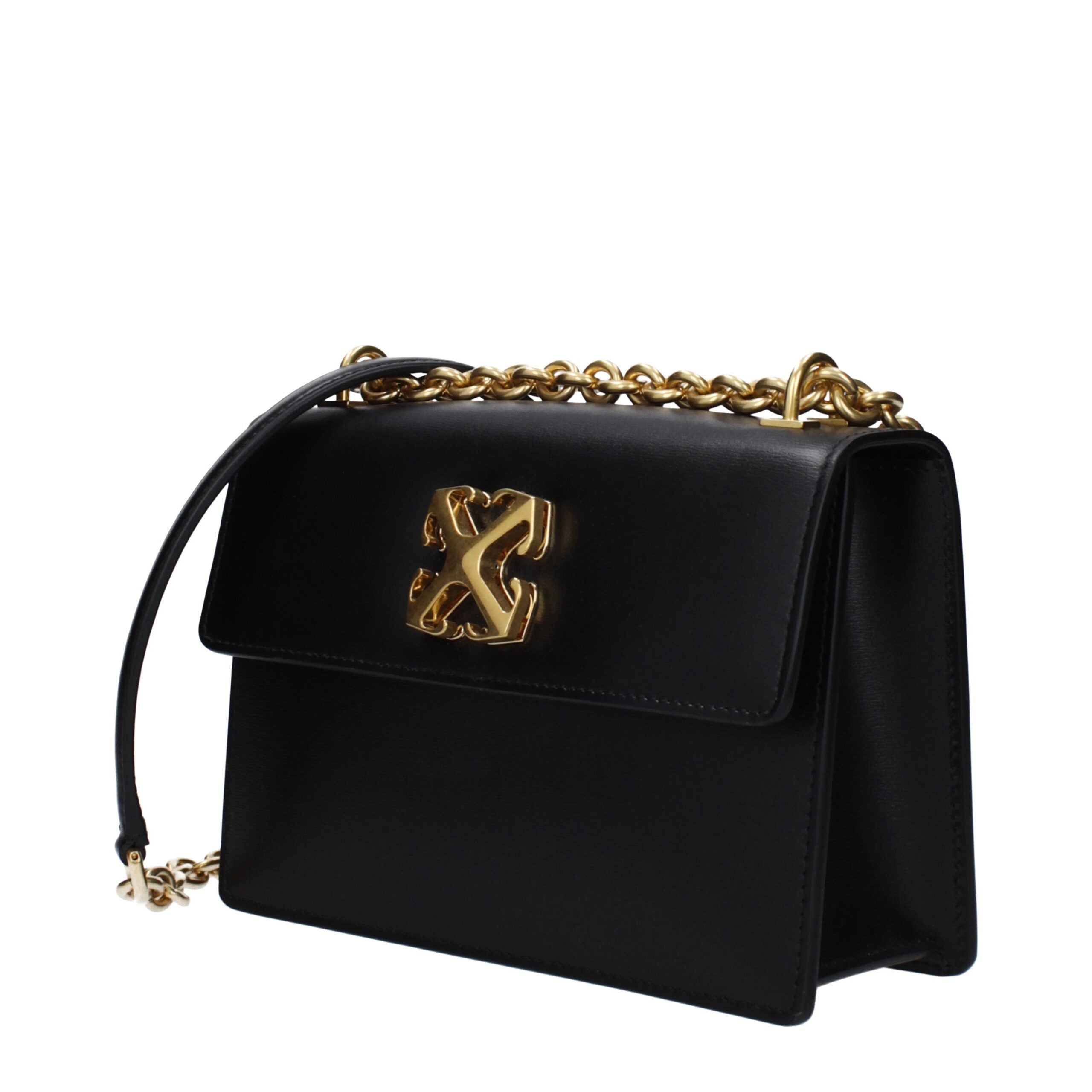 Off-White Black Leather Crossbody Bag