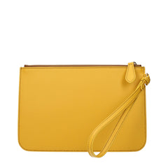 Burberry Yellow Leather Clutch Bag